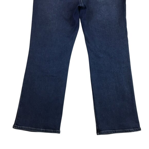 Good American Good Legs Cropped Mini Bootcut Womens 12/31 Bootcut Blue Jeans GLC - Picture 10 of 13